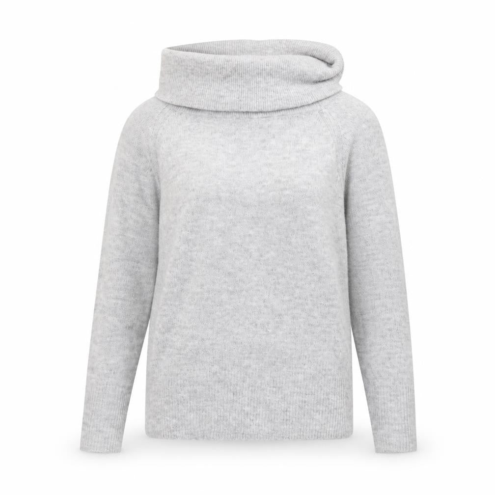 Jacqueline de Yong Women's Grey Cowl Neck Pullover Jumper Small
