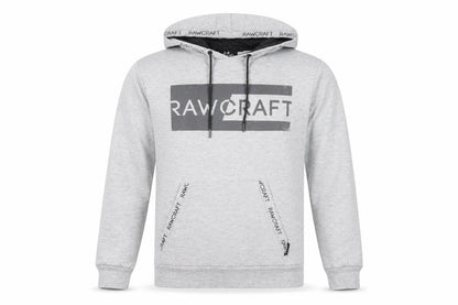 RAWCRAFT Men's Grey Pullover Hoodie - Size L