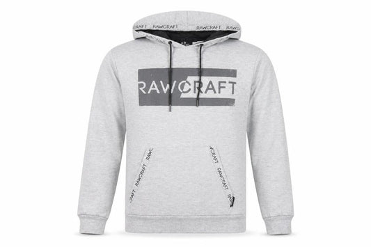 RAWCRAFT Men's Grey Pullover Hoodie - Size L