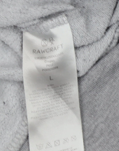 RAWCRAFT Men's Grey Pullover Hoodie - Size L