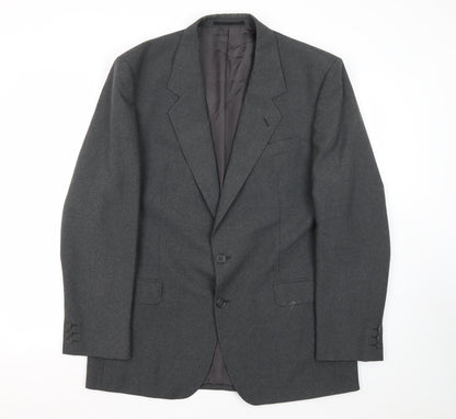 Alpha Plus Men's Grey Blazer, 42R, Single-Breasted