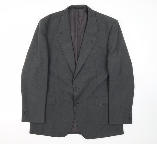 Alpha Plus Men's Grey Blazer, 42R, Single-Breasted