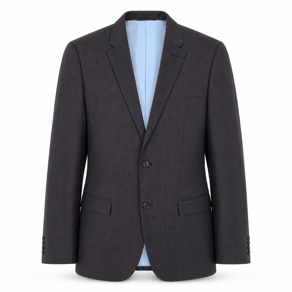 Peter Werth Men's Black Striped Blazer 40 Regular