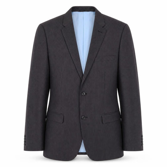 Peter Werth Men's Black Striped Blazer 40 Regular