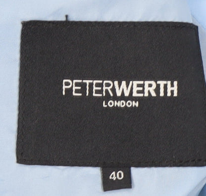 Peter Werth Men's Black Striped Blazer 40 Regular