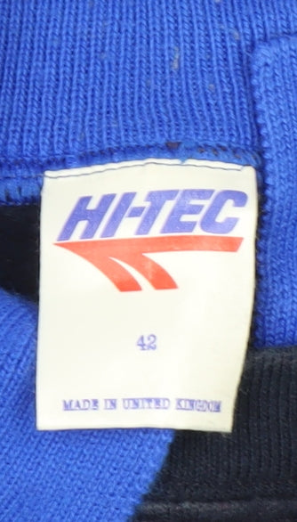 Hi-Tec Blue Collared Sweatshirt Unisex Size 14