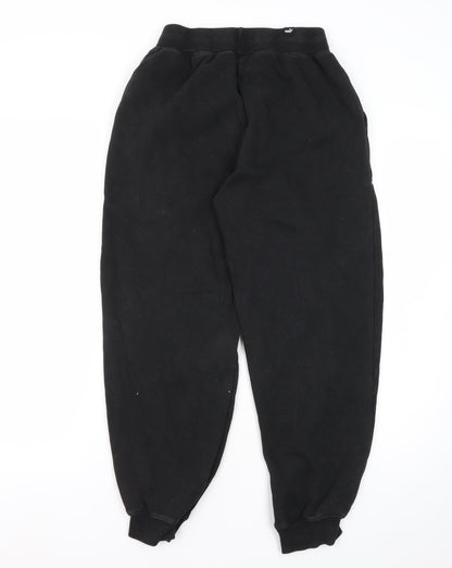 Back view of Puma Men's Black XS Sweatpants with Logo