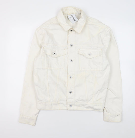 Collusion Women’s Ivory Cotton Basic Jacket XS