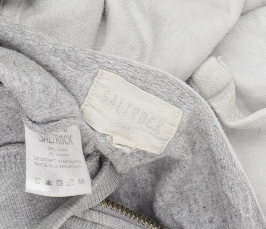Saltrock Men's Grey Full Zip Hooded Jacket Size 18