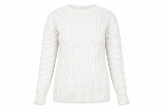 Gap Women's Ivory Pullover Jumper XS Cable-Knit