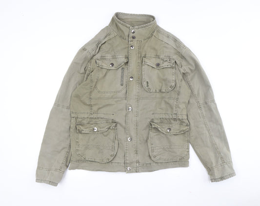 Deluxe Men's Green Cotton Jacket, L, Gothic, Casual