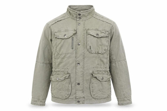 Deluxe Men's Green Cotton Jacket, L, Gothic, Casual