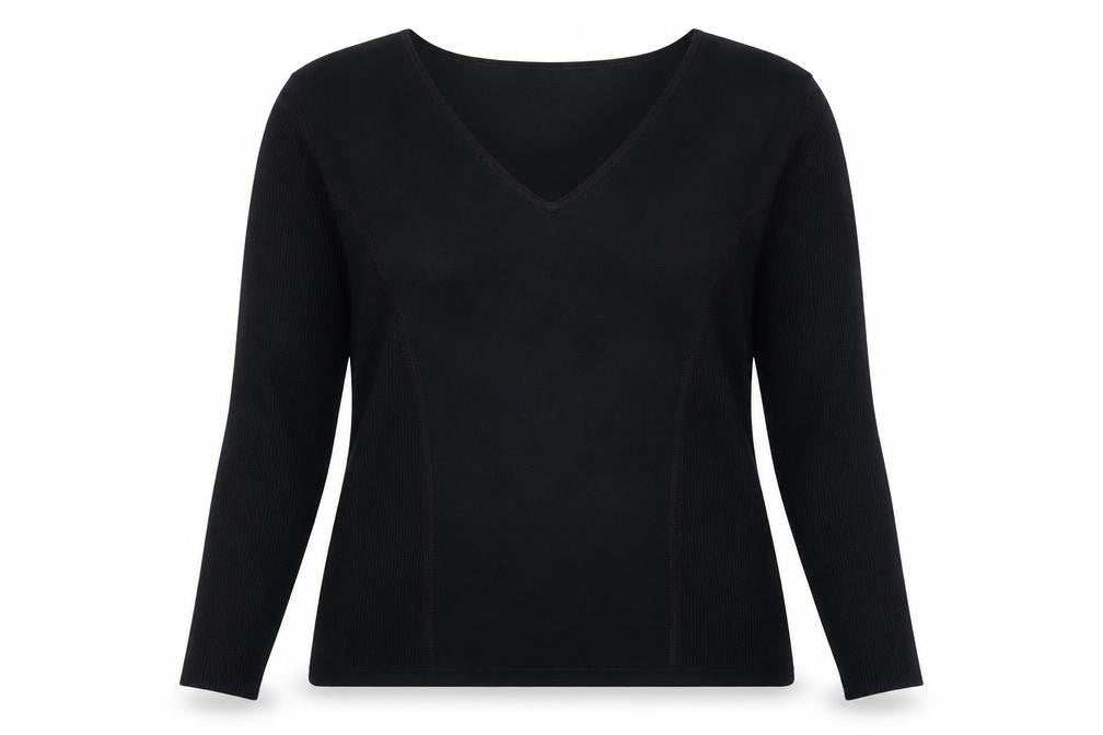 Marks & Spencer Black Viscose Women's Long Sleeve Blouse