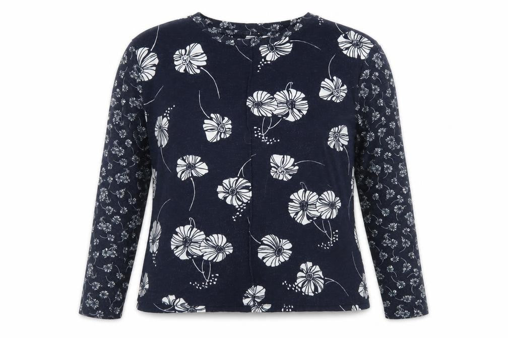 Marks & Spencer Women's Blue Floral Jersey Top