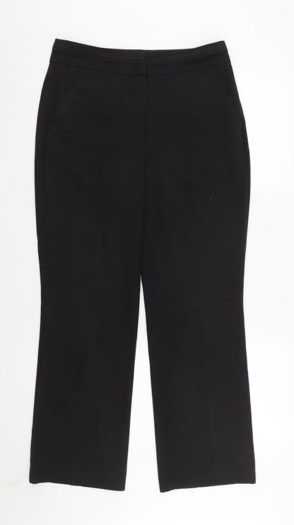 Back view of David Emanuel Black Dress Pants, size 10, Regular Fit