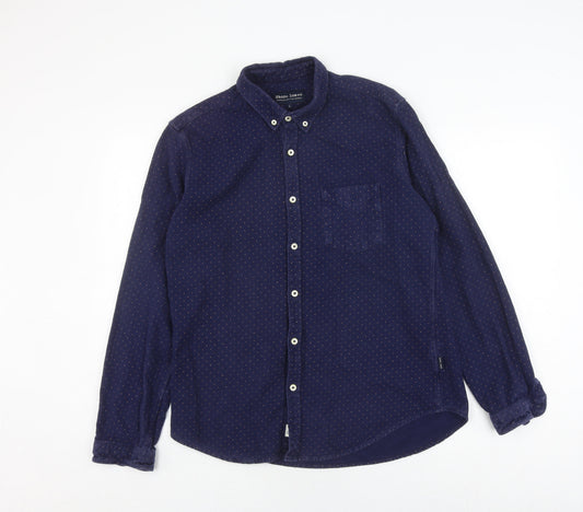Shore Leave Men's Blue Long Sleeve Button-Up Shirt