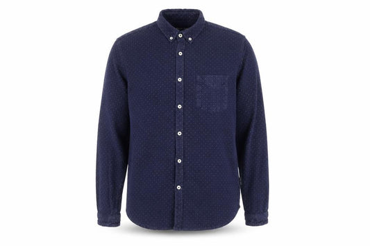 Shore Leave Men's Blue Long Sleeve Button-Up Shirt