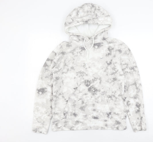 Hollister Co. Women's Grey Tie-Dye Hoodie Pullover S