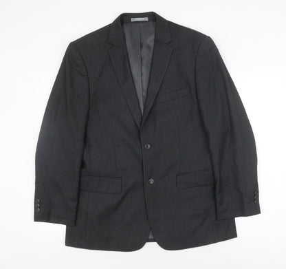 Additional front view of Jack Reid Men's Grey Blazer, 40S, Excellent
