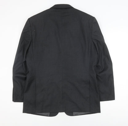 Back view of Jack Reid Men's Grey Blazer, 40S, Excellent