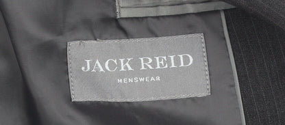 Close-up detail of Jack Reid Men's Grey Blazer, 40S, Excellent