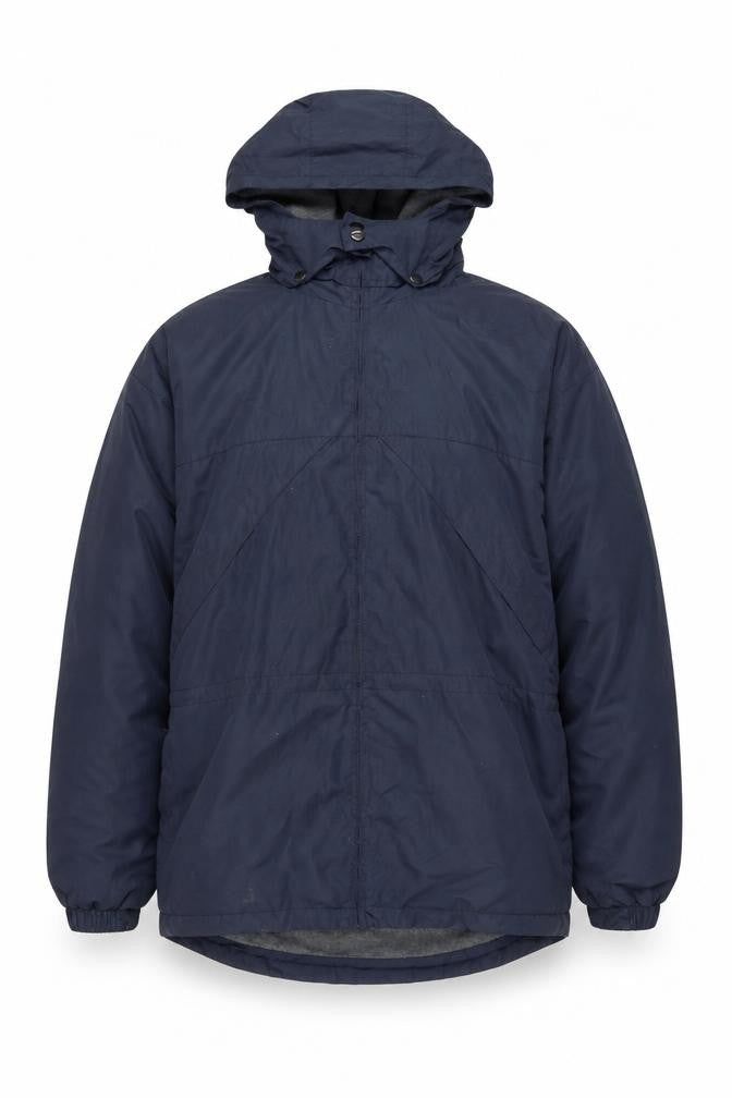 Cotton Traders Men's Blue Hooded Rain Coat Jacket L