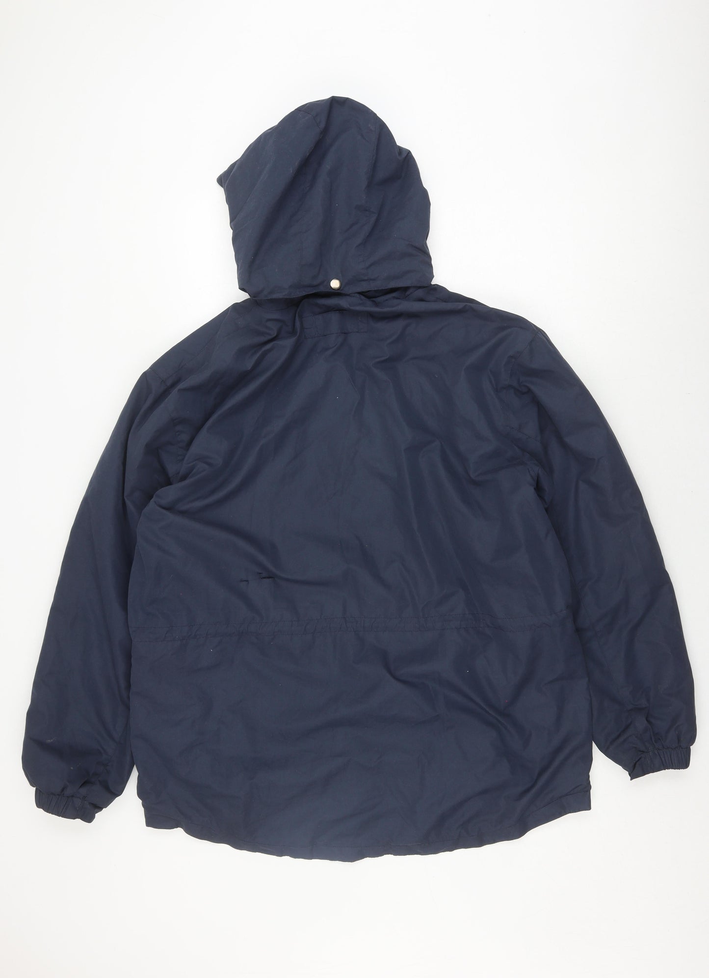 Cotton Traders Men's Blue Hooded Rain Coat Jacket L
