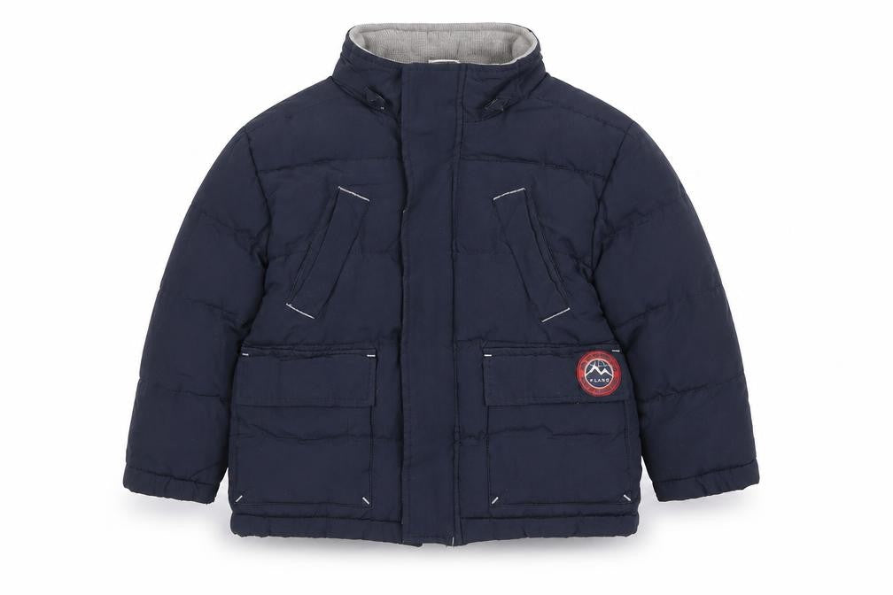NAF NAF Unisex Blue Puffer Jacket 2-3 Years Hooded Winter
