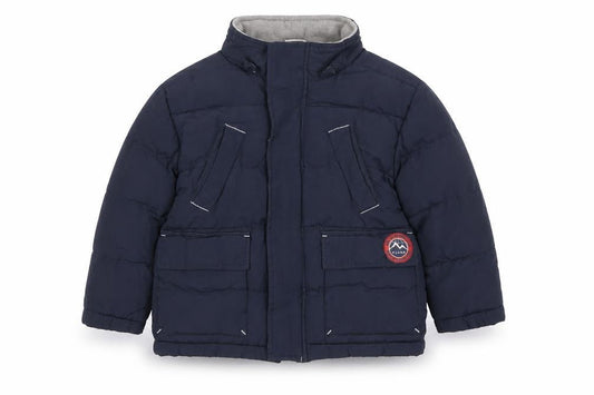 NAF NAF Unisex Blue Puffer Jacket 2-3 Years Hooded Winter