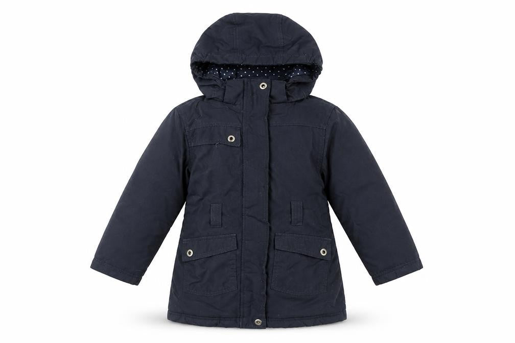 Peter Storm Girls Blue Parka Coat 3-4 Years