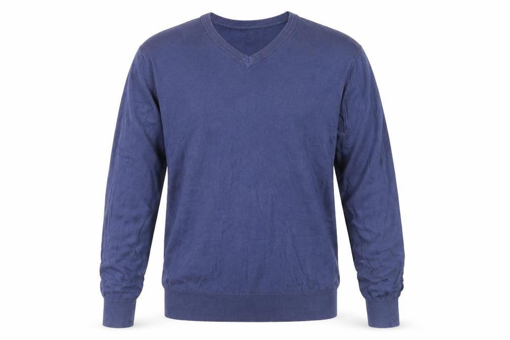 Gap Men's Blue V-Neck Pullover Jumper - Size L