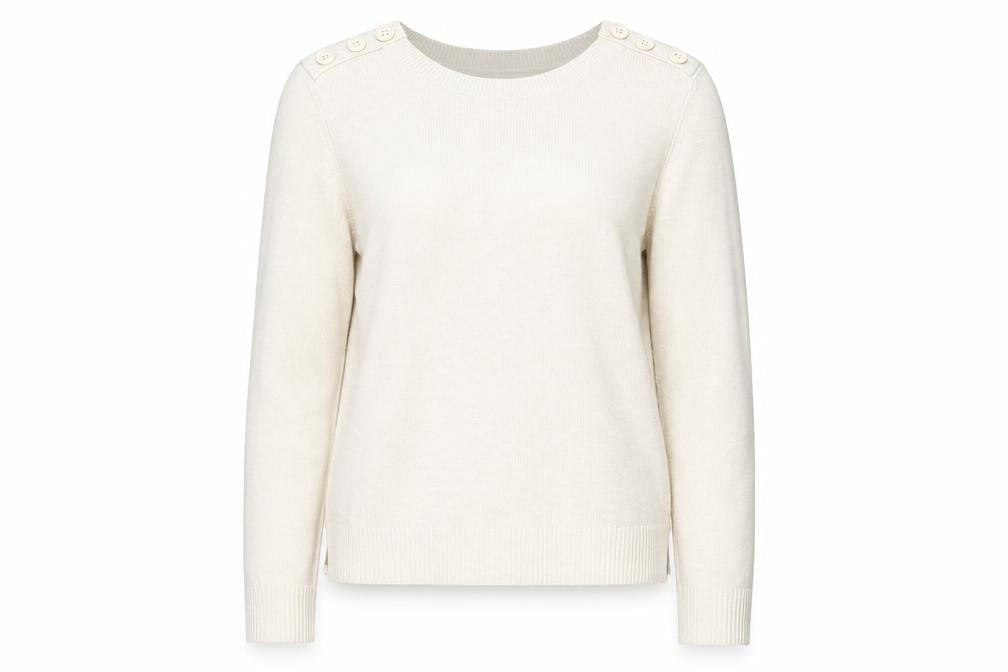 Gap Women's Ivory Crew Neck Pullover Jumper S