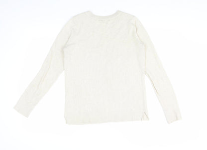 Gap Women's Ivory Crew Neck Pullover Jumper S
