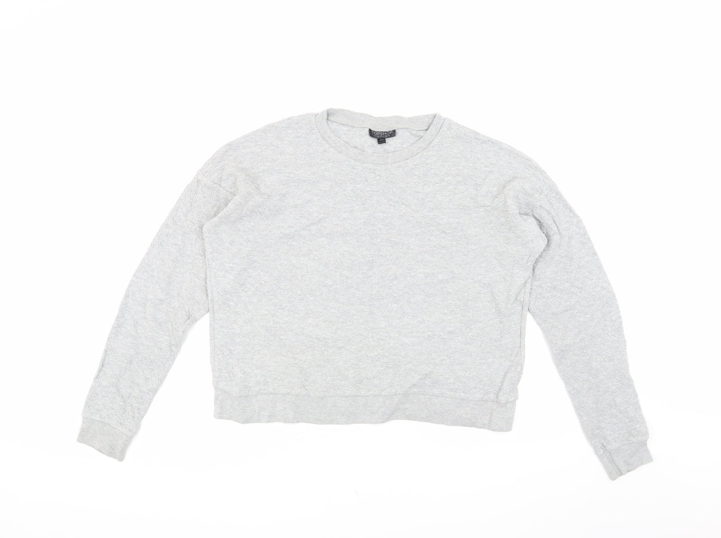 Topshop Women's Grey Pullover Sweatshirt Size 10