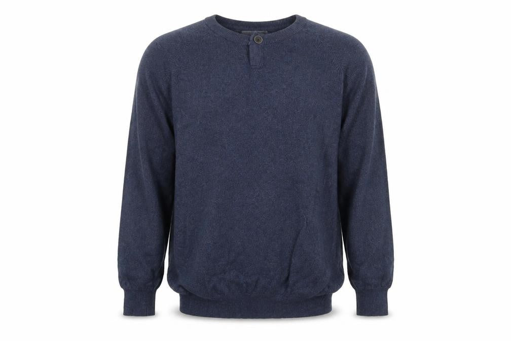 Pull & Bear Men's Blue L Cotton Pullover Jumper