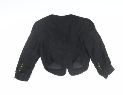 Marks & Spencer Black Linen Blazer, Size 10, Women's