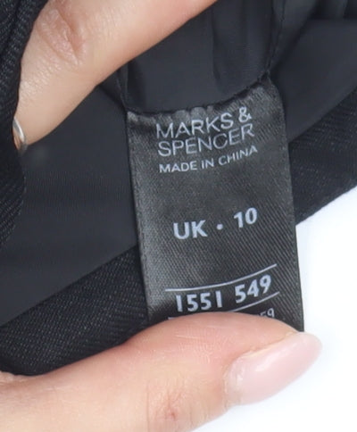 Marks & Spencer Black Linen Blazer, Size 10, Women's