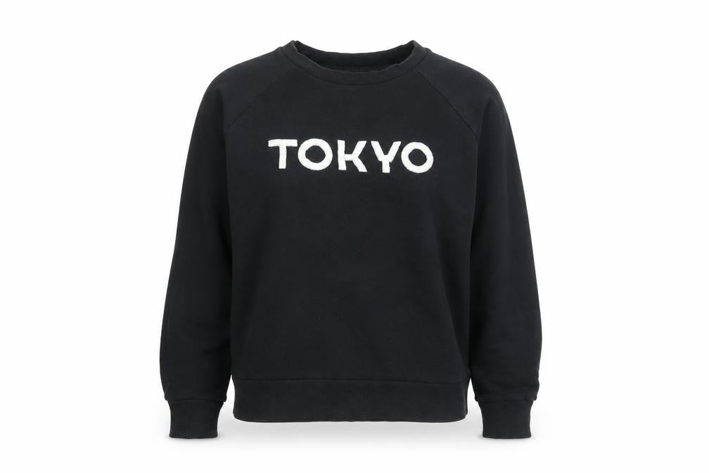 Pull & Bear Women’s Black Logo Pullover Sweatshirt, Size S