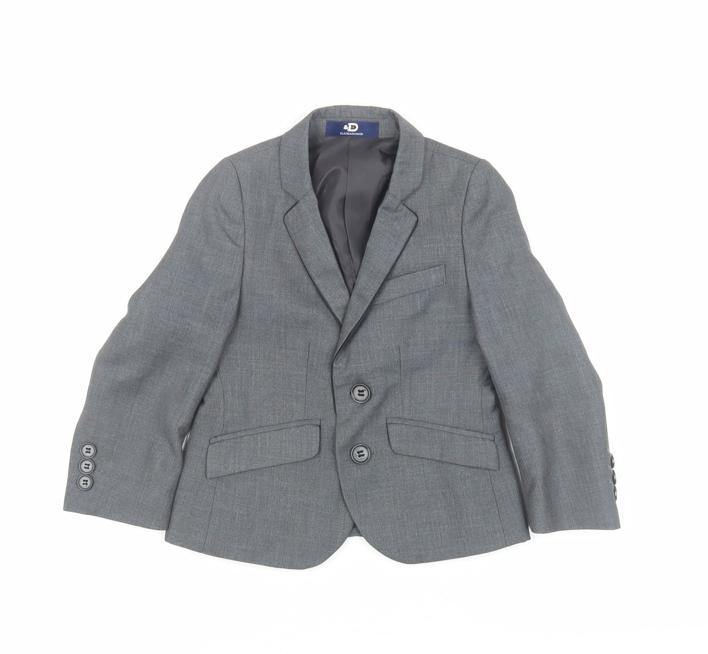 Duck & Dodge Boys Grey Blazer 2 Years Formal Single-Breasted