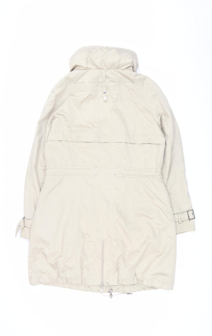 Clements Ribeiro Women's Beige Long Parka Coat Size 14