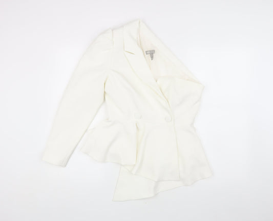 ASOS Women's White Long Sleeve Collared Blouse Size 12