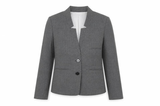 H&M Women's Grey Checked Blazer Size 10 Workwear