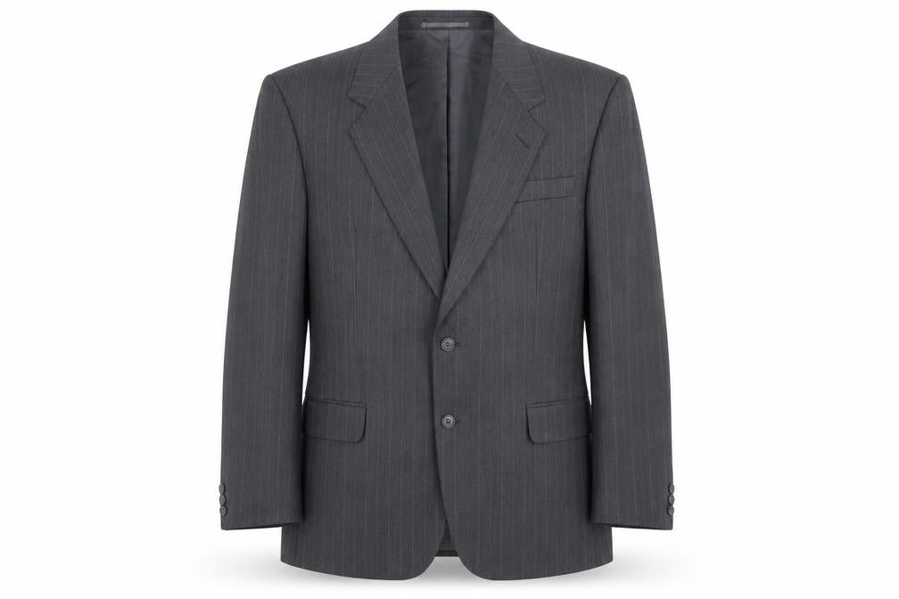 Odermark Men's Grey Striped Blazer, Size 46R, Vintage