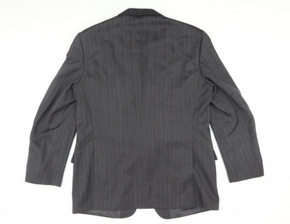 Odermark Men's Grey Striped Blazer, Size 46R, Vintage
