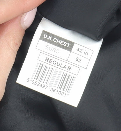 Brand and care label for Red Herring Men's Blue Suit Waistcoat, size 42, Regular