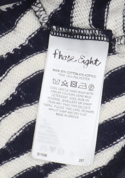 Phase Eight Women's Blue Striped Tunic, Size 8, Chic Casual Jumper