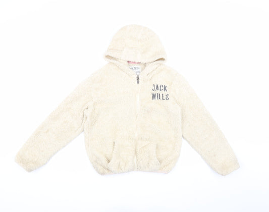 Jack Wills Girls Beige Hooded Puffer Jacket 12-13Y