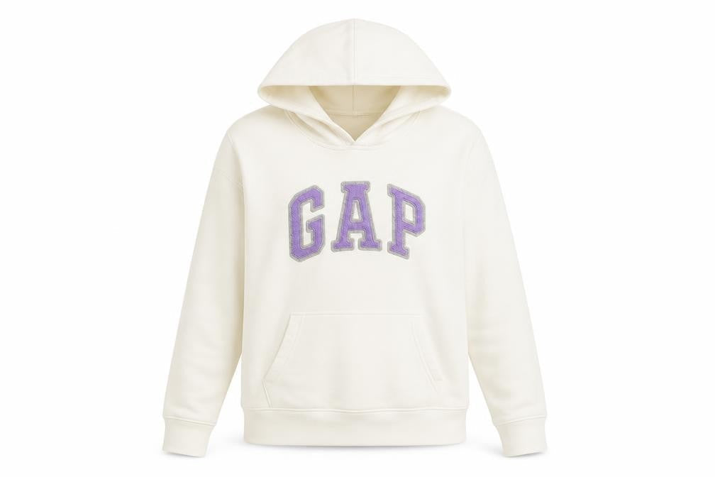 Gap Women's Ivory S Pullover Hoodie with Logo