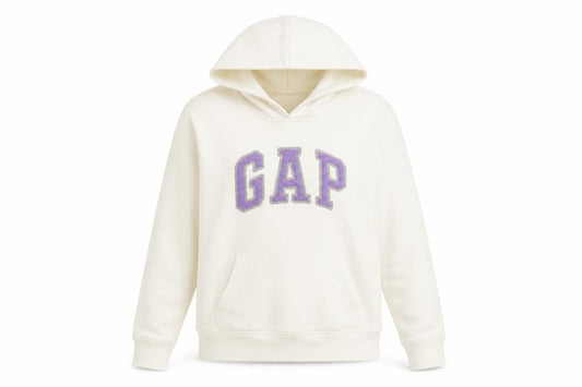 Gap Women's Ivory S Pullover Hoodie with Logo