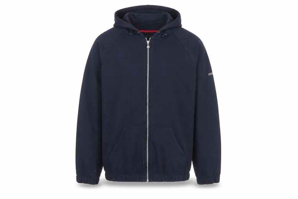 U.S. Athletic Men's Blue Full Zip Hoodie - M